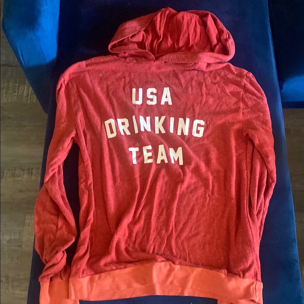 Wildfox Red USA Drinking Team Hoodie
